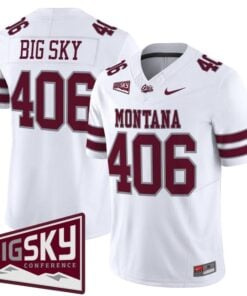 Big Sky Jersey 406 Montana Grizzlies 2025 Vapor Limited Stitched White