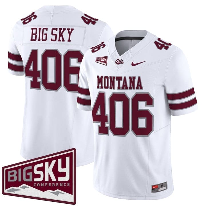 Big Sky Jersey #406 Montana Grizzlies 2025 Vapor Limited Stitched - Image 2