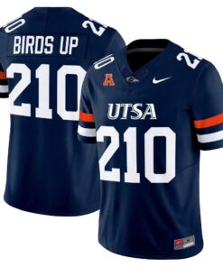Birds Up Jersey 210 UTSA Roadrunners 2025 Vapor Limited Stitched Navy 777a0f3c a0a0 465c a74e 88c63247312d