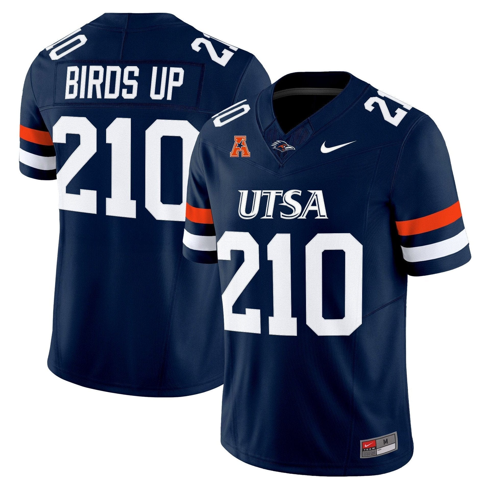 Birds Up Jersey #210 UTSA Roadrunners 2025 Vapor Limited Stitched - Image 2