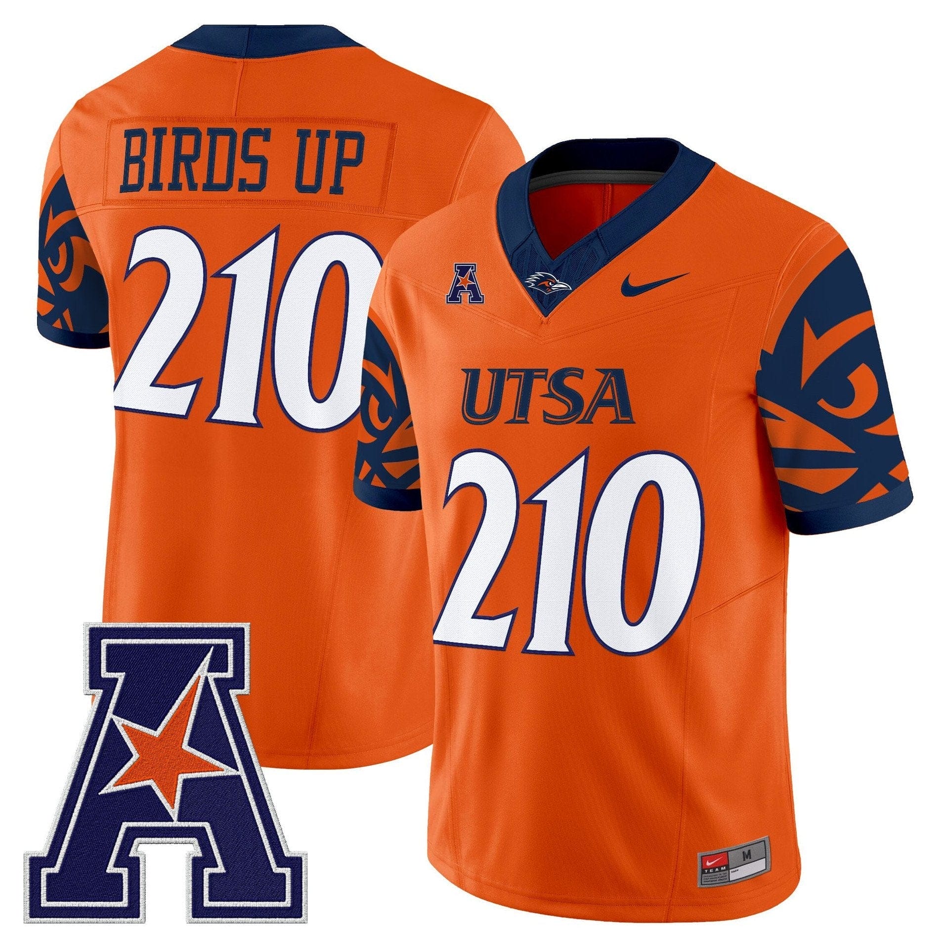 Birds Up Jersey #210 UTSA Roadrunners 2025 Vapor Limited V2 Stitched - Image 3