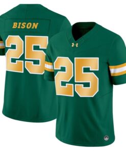 Bison Jersey 25 North Dakota State Bison Vapor Limited Stitched Green