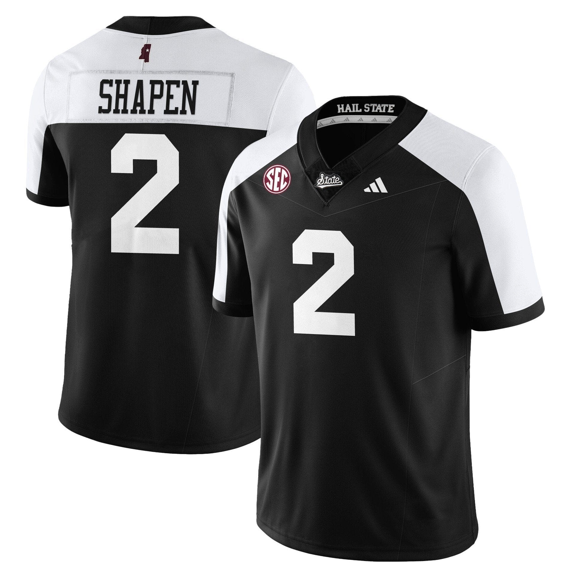 Blake Shapen Jersey #2 Mississippi State Football Darkness 2025 Stitched - Image 2