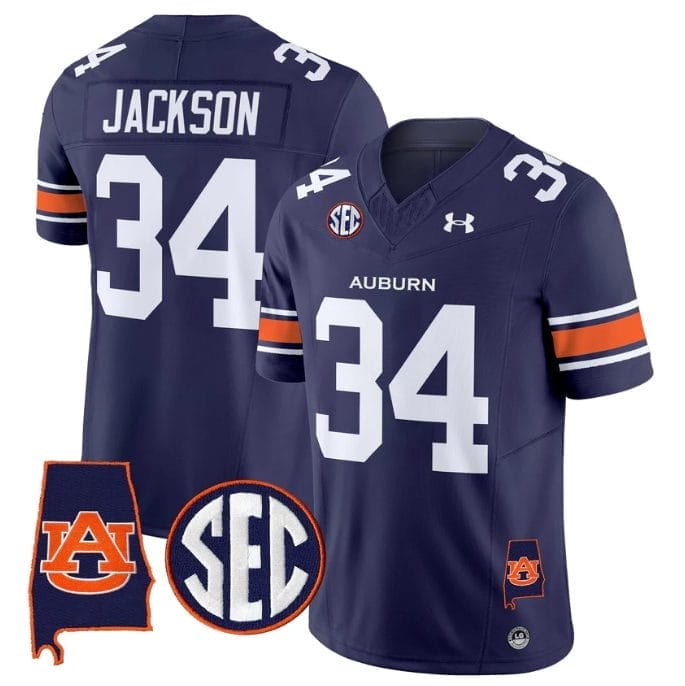 Bo Jackson Jersey #34 Auburn Tigers 2025 Alabama Patch Stitched - Image 5