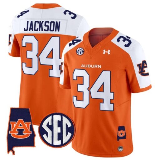 Bo Jackson Jersey #34 Auburn Tigers 2025 Alabama Patch Stitched - Image 3