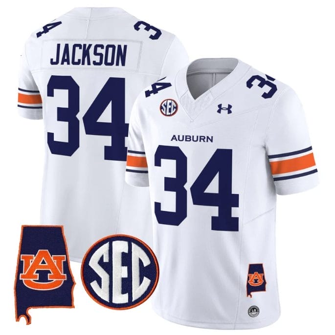 Bo Jackson Jersey #34 Auburn Tigers 2025 Alabama Patch Stitched - Image 2