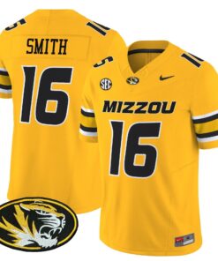 Brad Smith Jersey 16 Missouri Tigers 2025 Vapor Limited Stitched Gold