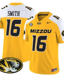 Brad Smith Jersey 16 Missouri Tigers 2025 Vapor Limited Stitched Gold Alter