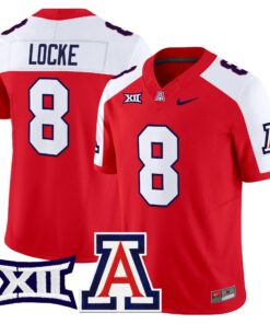 Braedyn Locke Jersey 8 Arizona Wildcats 2025 Limited Stitched Red Alternate