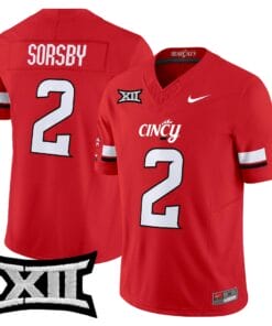 Brendan Sorsby Jersey 2 Cincinnati Bearcats 2025 Vapor Limited Stitched Red
