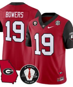 Brock Bowers Jersey 19 Georgia Bulldogs 2025 Limited Stitched Red