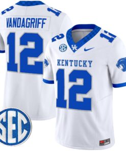 Brock Vandagriff Jersey 12 Kentucky Wildcats 2025 Limited Stitched White