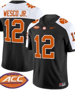 Bryant Wesco Jr Jersey 12 Clemson Tigers 2025 Vapor Limited Stitched Black Alter