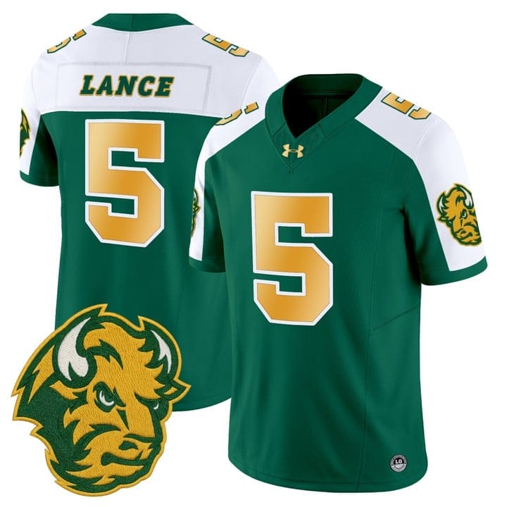 Bryce Lance Jersey #5 North Dakota State Bison Vapor Limited Stitched - Image 4