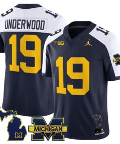 Bryce Underwood Jersey 19 Michigan Wolverines 2025 Limited V2 Stitched Navy Alter