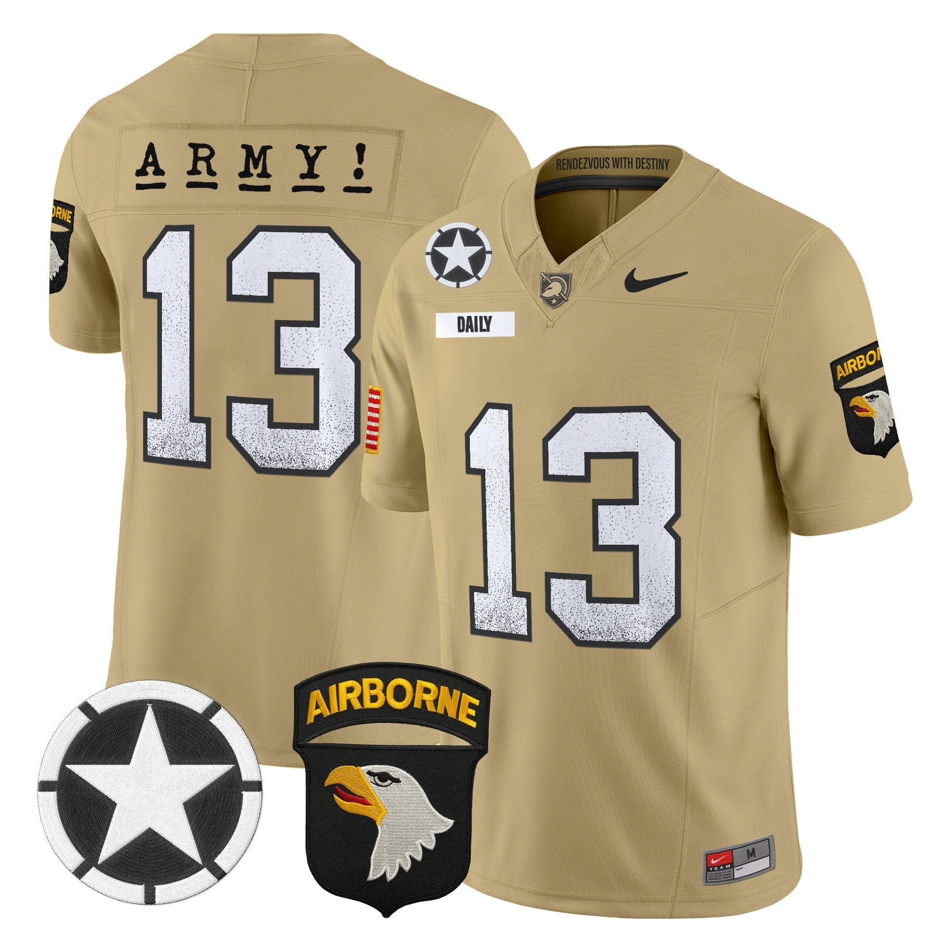 Bryson Daily Jersey #13 Army Black Knights 2025 Screaming Eagles - Image 3