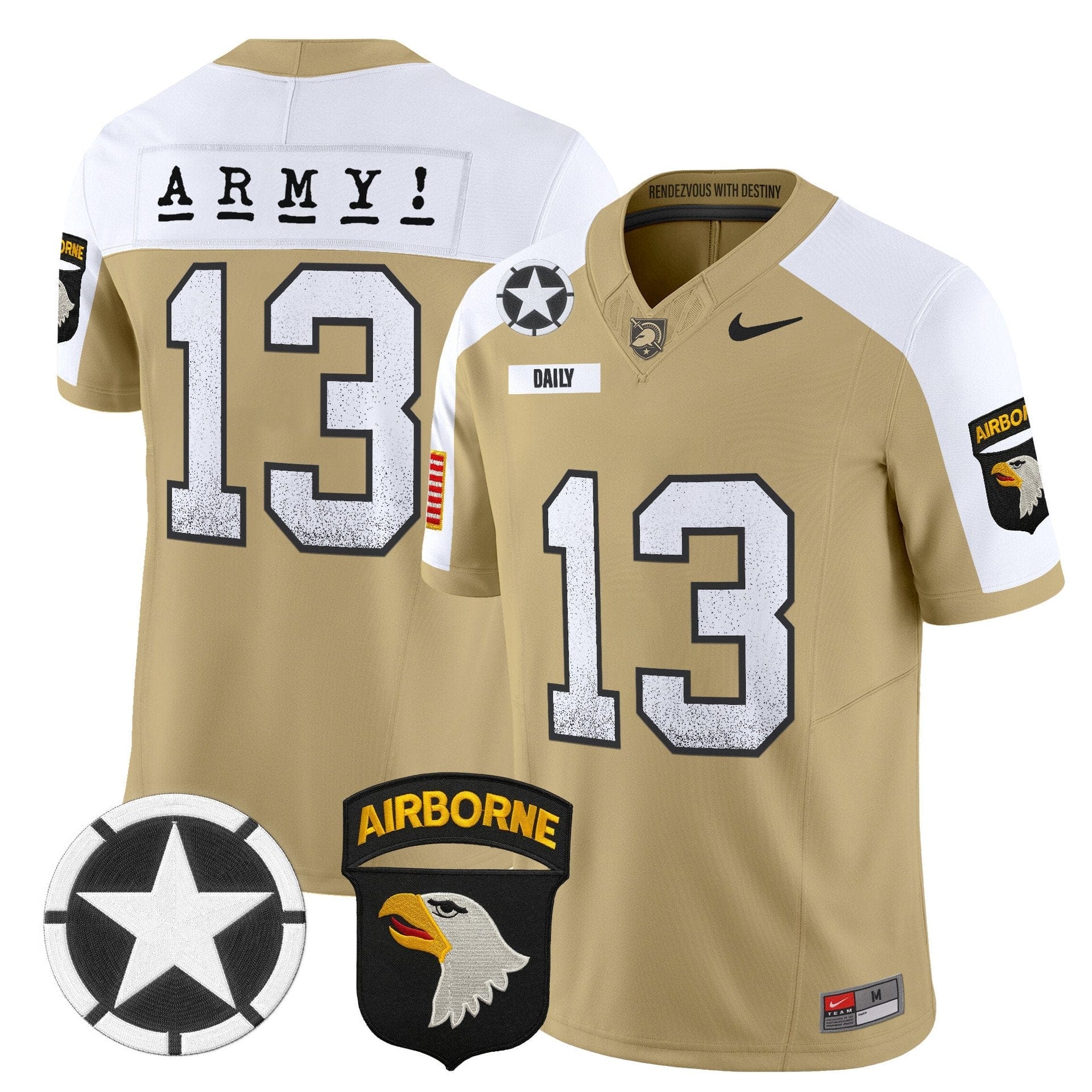 Bryson Daily Jersey #13 Army Black Knights 2025 Screaming Eagles - Image 5