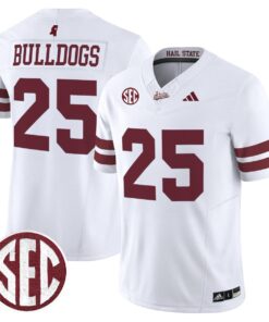 Bulldogs Jersey 25 Mississippi State Bulldogs Dark Mode Stitched White 79df86d2 cbf2 4e2f ba18 caeef030dd51