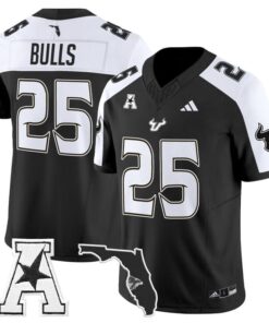Bulls Jersey 25 South Florida Bulls 2025 Vapor Limited Stitched Black Alter
