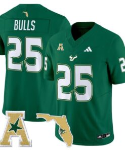 Bulls Jersey 25 South Florida Bulls 2025 Vapor Limited Stitched Green bf95dc54 77d3 4ed5 9b82 26eba4ca5b19