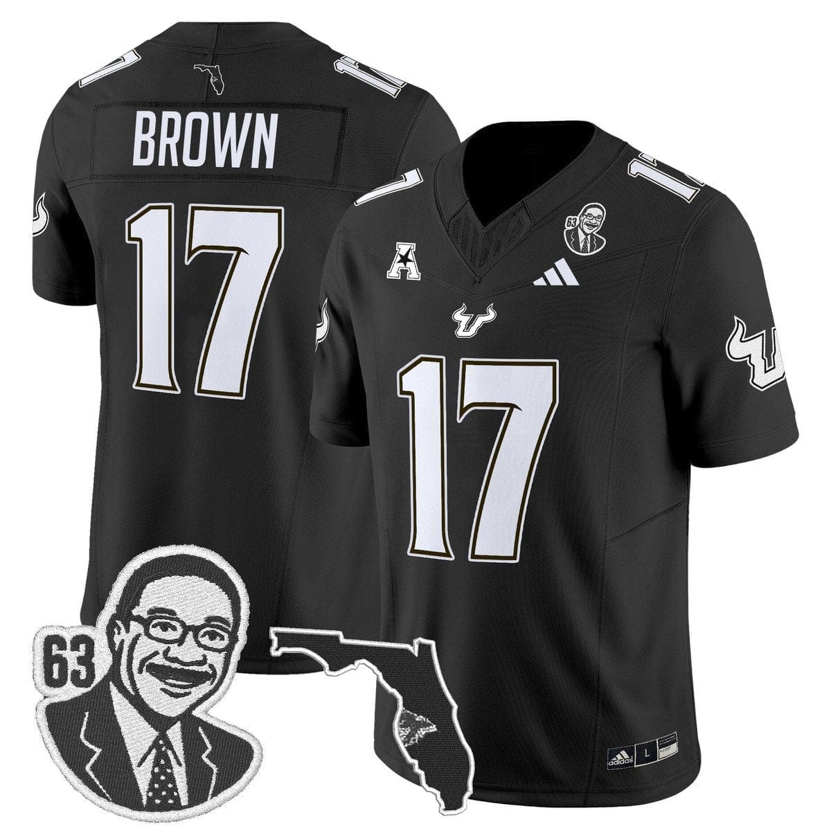 Byrum Brown Jersey #17 South Florida Bulls Lee Roy Selmon Legacy Stitched