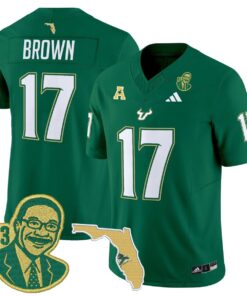 Byrum Brown Jersey 17 South Florida Bulls Lee Roy Selmon Legacy Stitched Green ace367a0 bfc2 44c4 ac38 821d9deb81ae