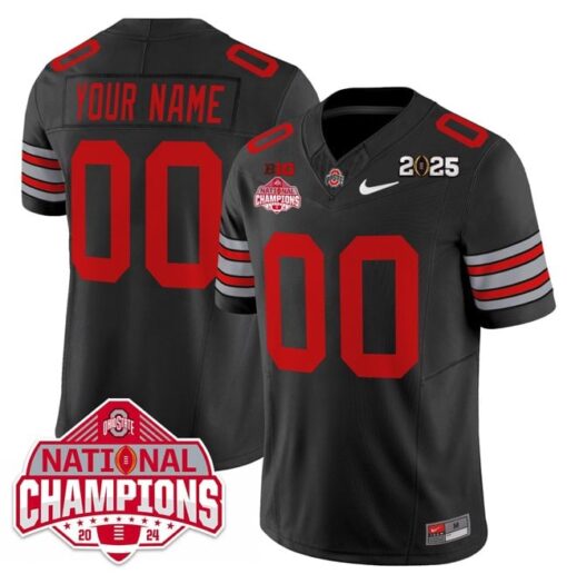Custom Ohio State Jersey Heritage Stripe 2025 CFP Patch National Champions