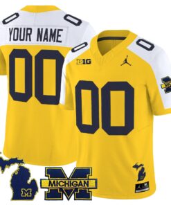 Custom Michigan Wolverines Jersey 2025 Vapor Limited V2 Stitched Maize Alternate