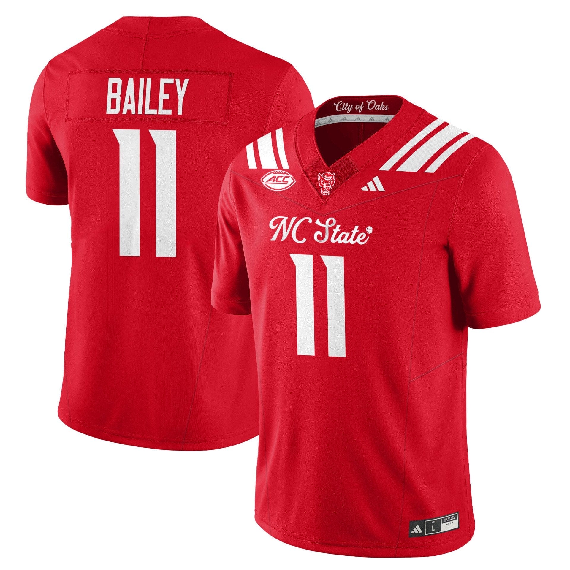 CJ Bailey Jersey #11 State Wolfpack City of Oaks Vapor Limited Stitched - Image 2