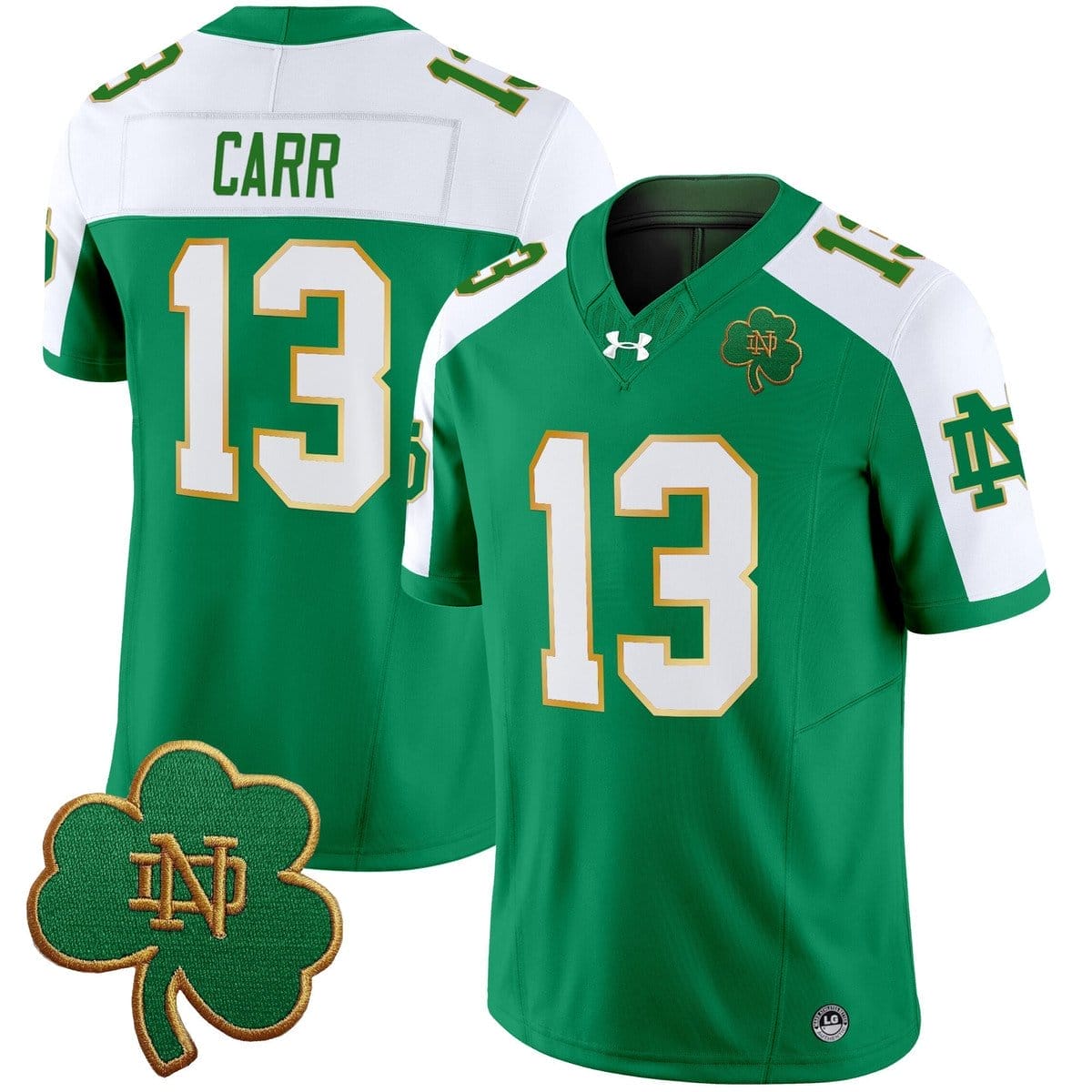CJ Carr Jersey #13 Notre Dame 2025 Vapor Limited V3 Stitched
