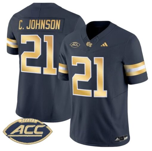 Calvin Johnson Jersey #21 Georgia Tech Yellow Jackets 2025 Stitched - Image 5