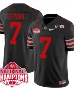 C J Stroud Jersey #7 Ohio State 2025 CFP Patch National Champions