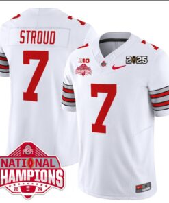 Alternative view of C J Stroud Jersey #7 Ohio State 2025 CFP Patch National Champions