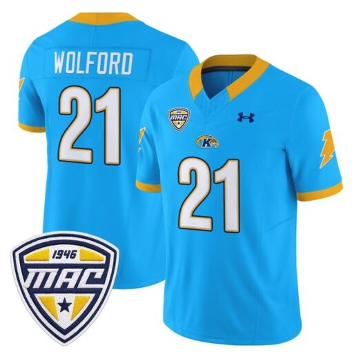 Cade Wolford Jersey #21 Kent State Golden Flashes 2025 Stitched - Image 3
