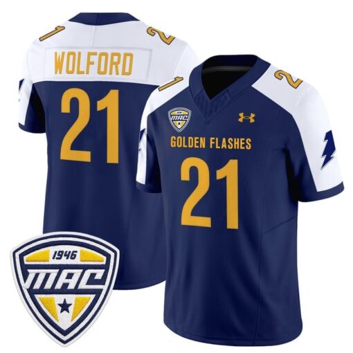Cade Wolford Jersey #21 Kent State Golden Flashes 2025 Stitched - Image 4