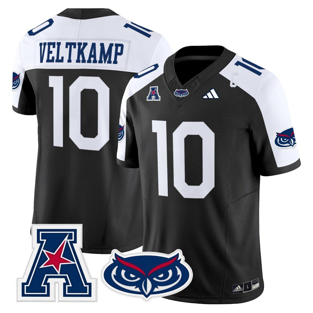Caden Veltkamp Jersey #10 Florida Atlantic Owls 2025 All Stitched - Image 5