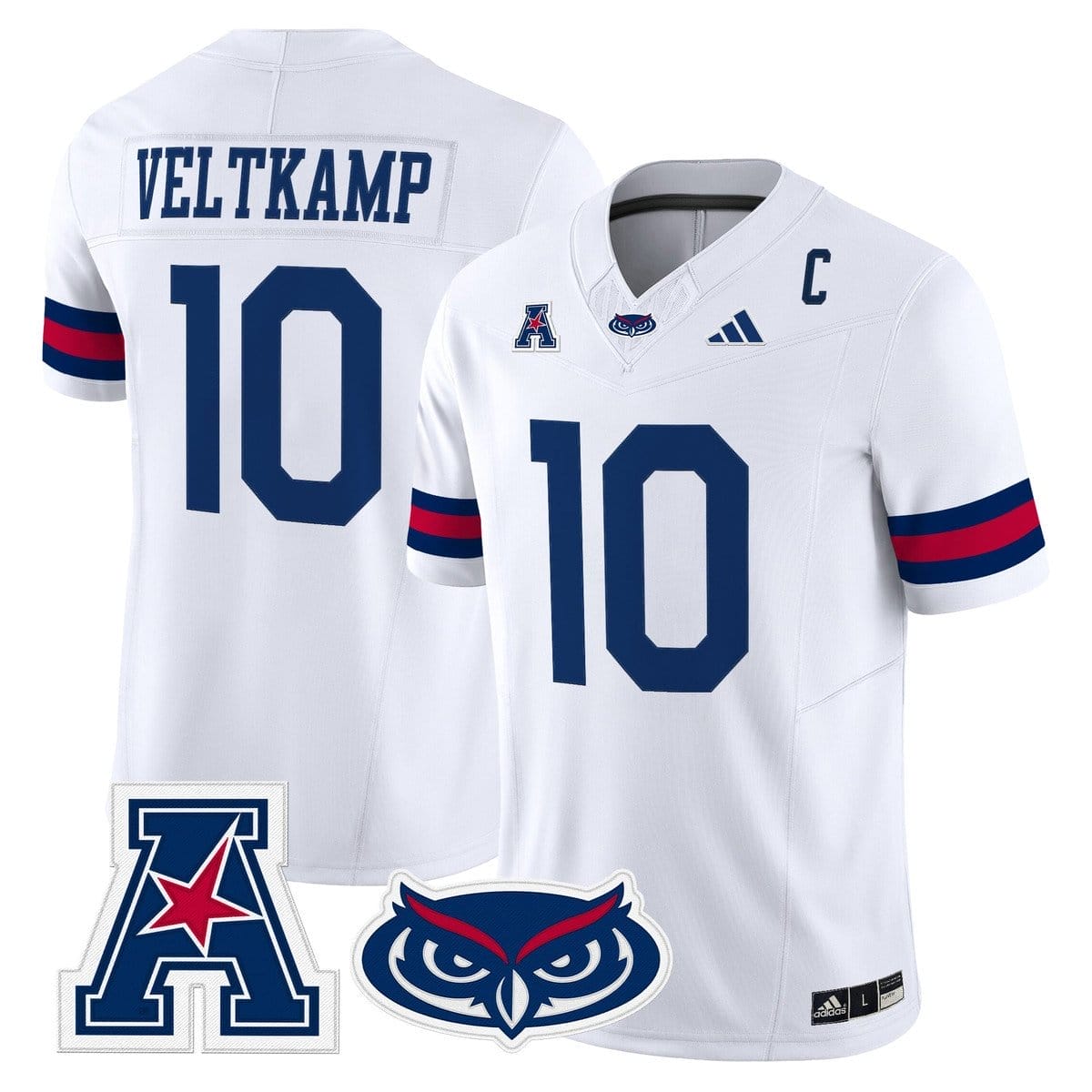Caden Veltkamp Jersey #10 Florida Atlantic Owls 2025 All Stitched - Image 2