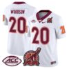 Caleb Woodson Jersey 20 Virginia Tech Hokies Coach Frank Beamer 2025 White