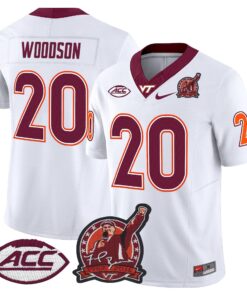 Caleb Woodson Jersey #20 Virginia Tech Hokies Coach Frank Beamer 2025