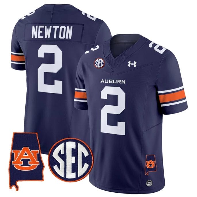 Cam Newton Jersey #2 Auburn Tigers 2025 Alabama Patch Stitched - Image 5