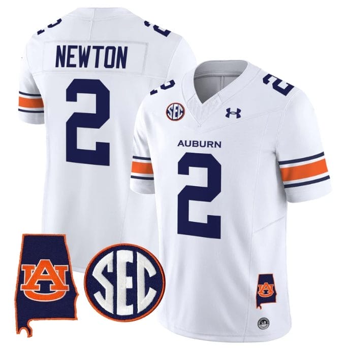Cam Newton Jersey #2 Auburn Tigers 2025 Alabama Patch Stitched - Image 2