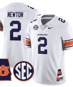 Cam Newton Jersey 2 Auburn Tigers Alabama Patch Vapor Stitched White