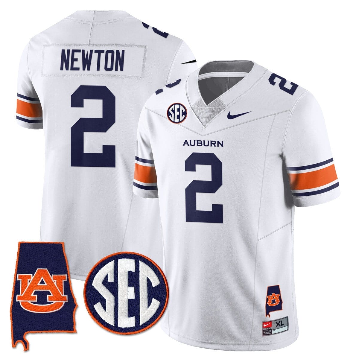 Cam Newton Jersey #2 Auburn Tigers Alabama Patch Vapor Stitched - Image 2