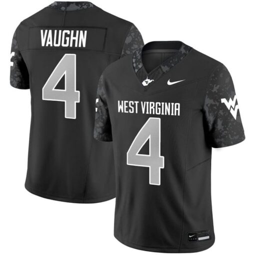 Cam Vaughn Jersey #4 West Virginia Mountaineers 2025 Vapor Stitched