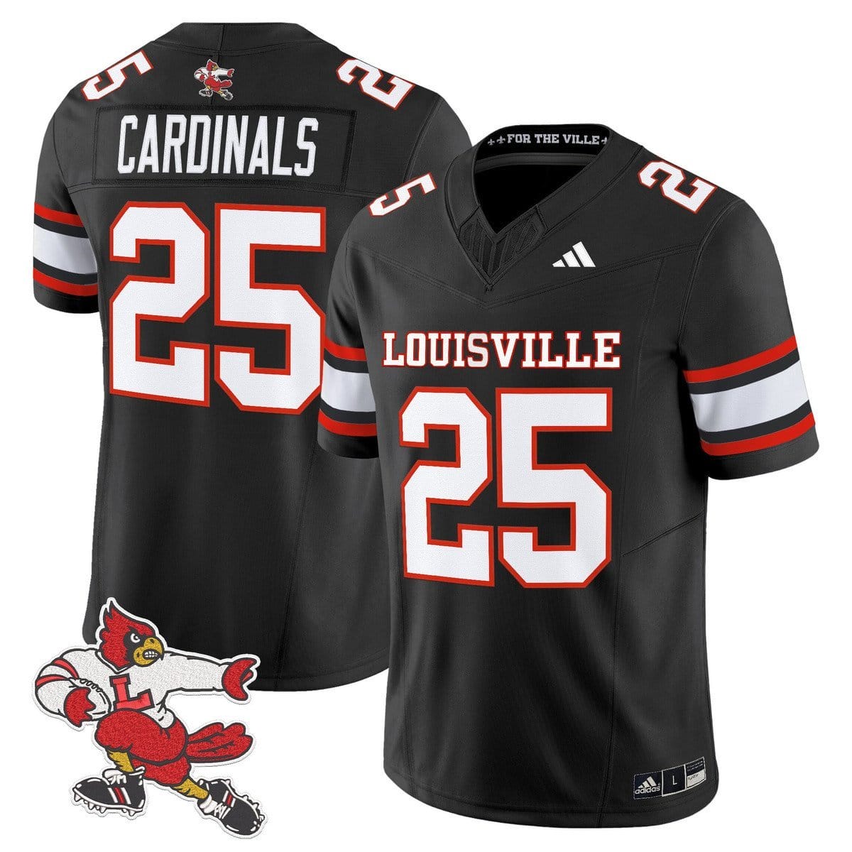 Cardinals Jersey #25 Louisville Cardinals 1980s Throwback Stitched