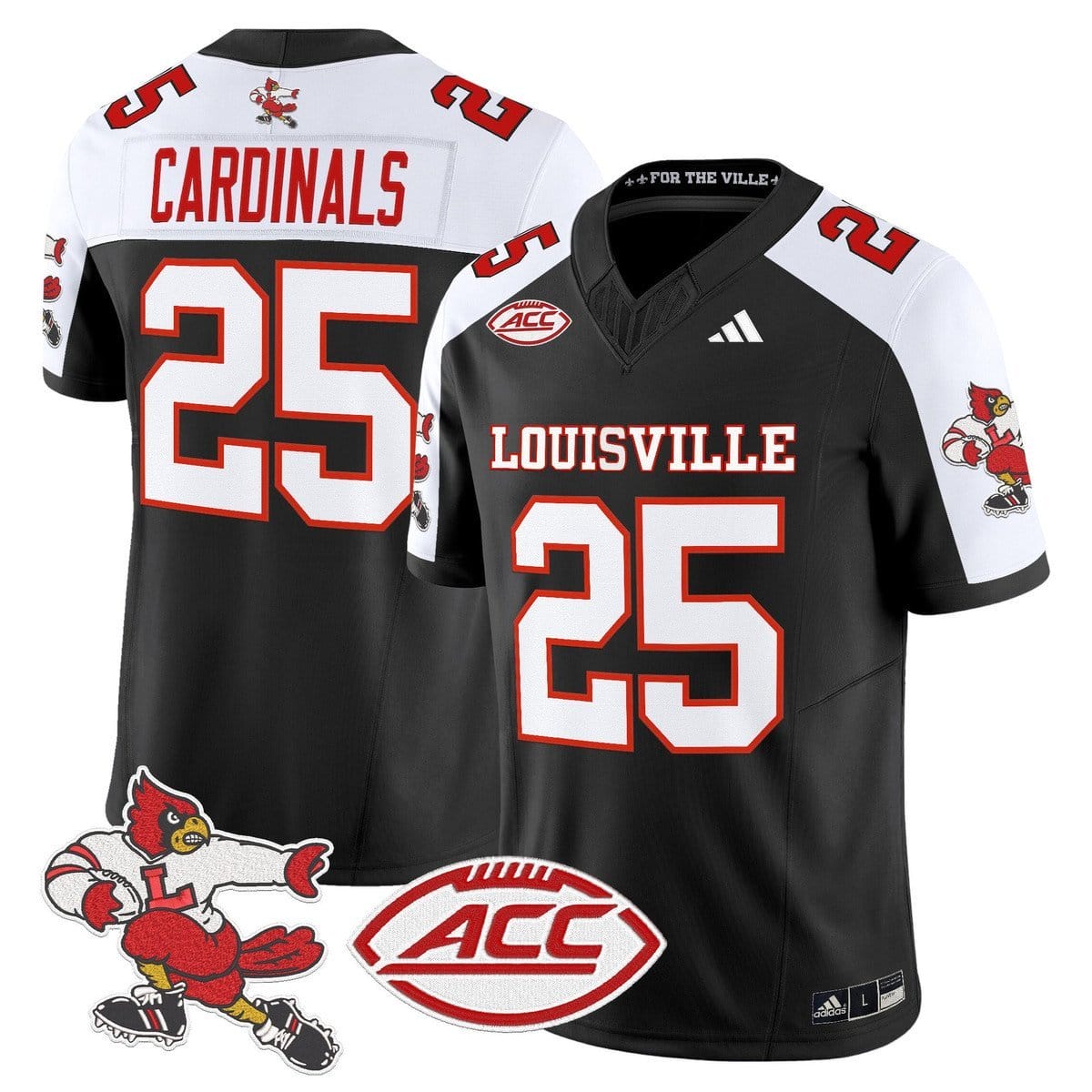 Cardinals Jersey #25 Louisville Cardinals 1980s Throwback Stitched - Image 3