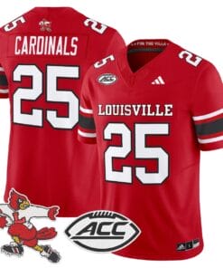 Cardinals Jersey 25 Louisville Cardinals 1980s Throwback Stitched Red