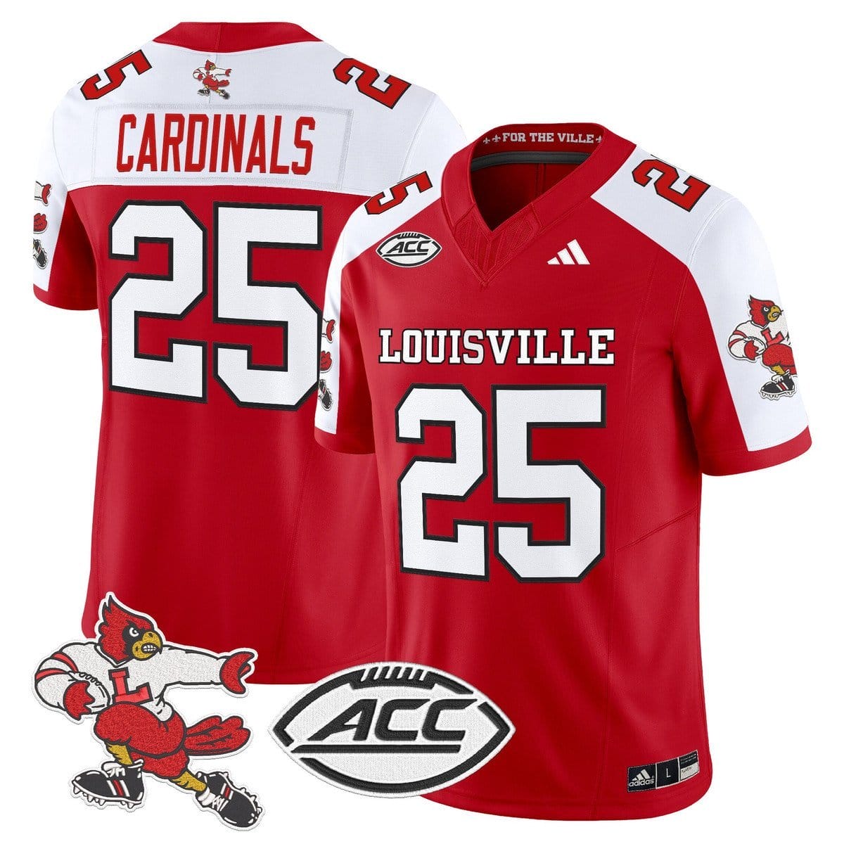 Cardinals Jersey #25 Louisville Cardinals 1980s Throwback Stitched - Image 4