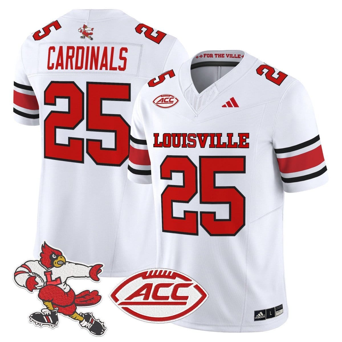 Cardinals Jersey #25 Louisville Cardinals 1980s Throwback Stitched - Image 2