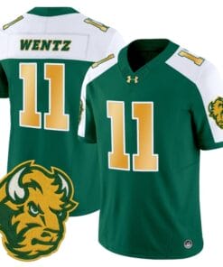 Carson Wentz Jersey 11 North Dakota State Bison Limited Stitched Green Alter